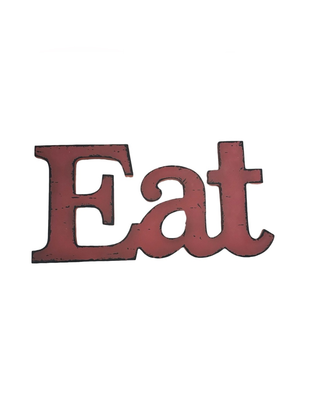 Red Eat Wood Wall Decor Hanging Sign Chic Wood Kitchen Decoration Bar Gifts 16”
